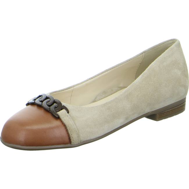 Dámské Baleríny Ara Ballet Pumps Sardinia Sand Brandy Hnědé | ARA185NKC