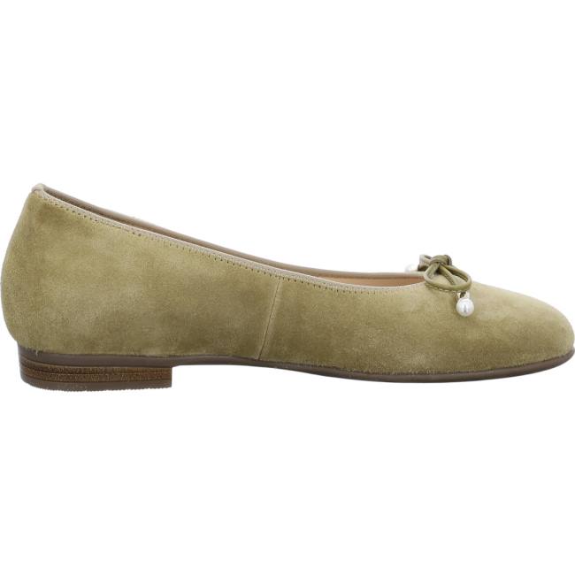 Dámské Baleríny Ara Ballet Pumps Sardinia Khaki Zelene | ARA245FCI