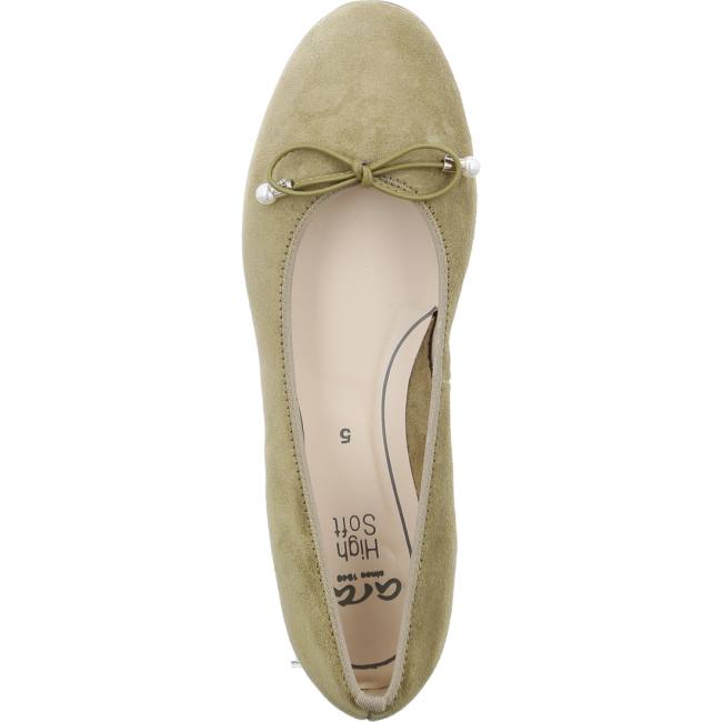 Dámské Baleríny Ara Ballet Pumps Sardinia Khaki Zelene | ARA245FCI