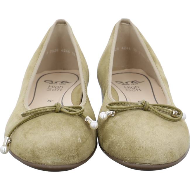 Dámské Baleríny Ara Ballet Pumps Sardinia Khaki Zelene | ARA245FCI