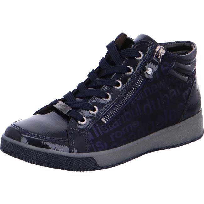 Dámské Kozačky Ara High Top Rom Navy Blankyt | ARA067HJW