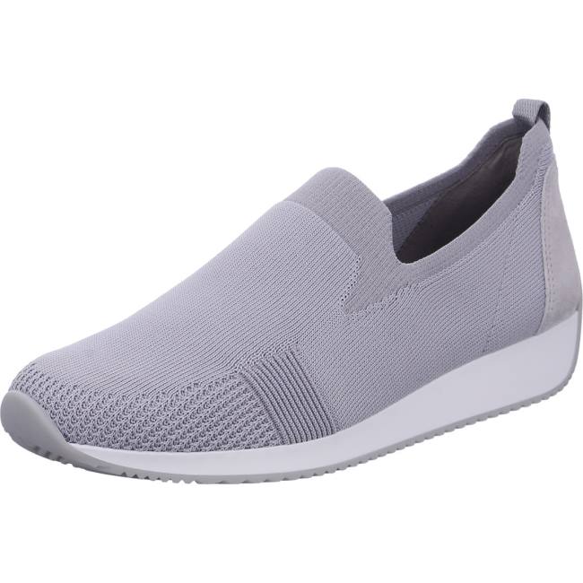 Dámské Mokasíny Ara Slip-ons Lissabon Pebble Šedé | ARA132PZS